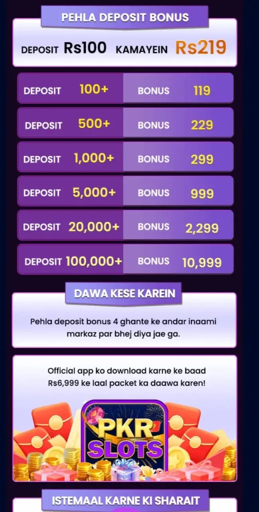 deposite money in pkrslots